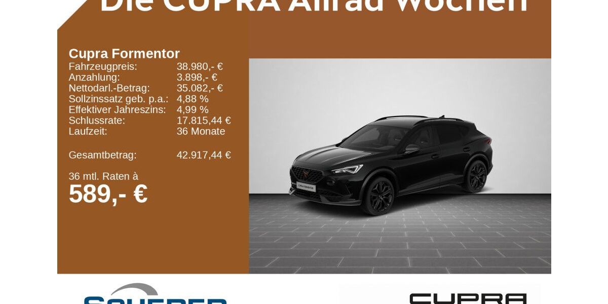 Cupra Formentor 39.190 km 34.980 &euro; Mayen 56727