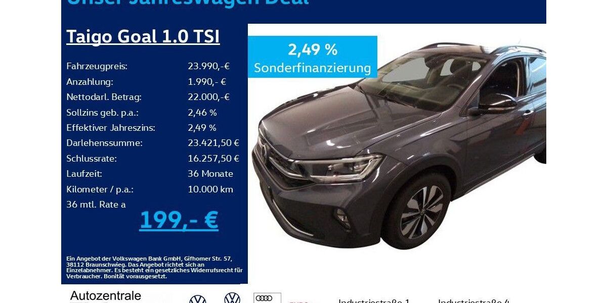 VW Taigo 7.400 km 23.990 &euro; Heiligenroth 56412
